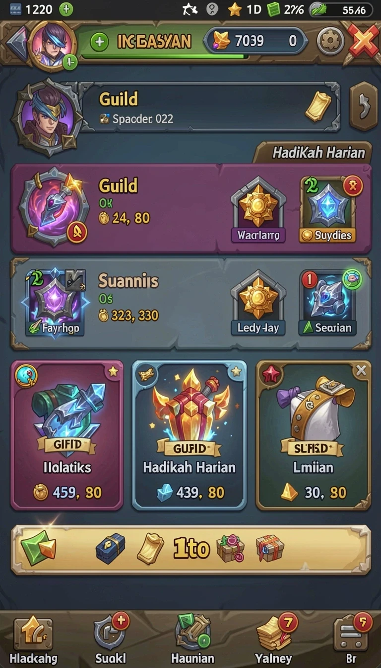 ee789 - Tampilan utama game dengan karakter pahlawan.